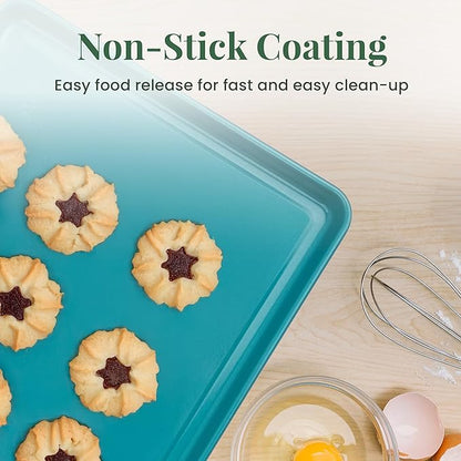 Larder & Vine 8-Piece Bakeware Set | Non-Stick Baking Set with Ceramic Finish | PFAS, PFOA, PTFE, and BPA Free Baking Essentials | Baking Sheets, Muffin Tins and Assorted Baking Pans | Bondi