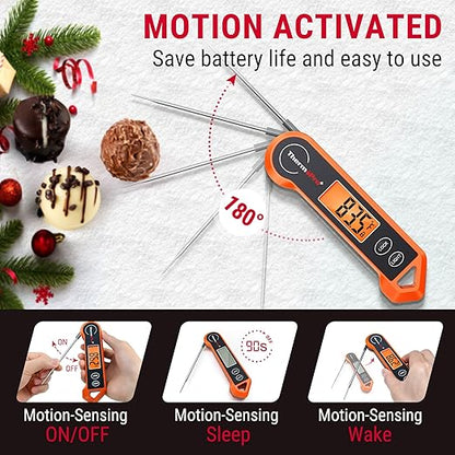 ThermoPro TP19H Digital Meat Thermometer for Cooking with Ambidextrous Backlit and Motion Sensing Kitchen Cooking Food Thermometer for BBQ Grill Smoker Oil Fry Candy Instant Read Thermometer