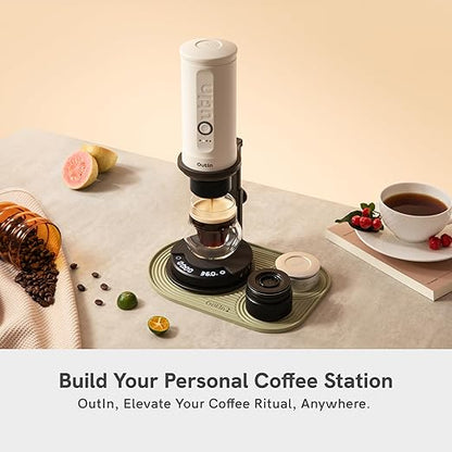 OutIn Claro Portable Coffee Scale, Espresso Scale 2kg/0.1g Accurate Measurement, Pour Over Coffee Scale Multiple Modes, Timer Function, Rechargeable, with Protective Bag