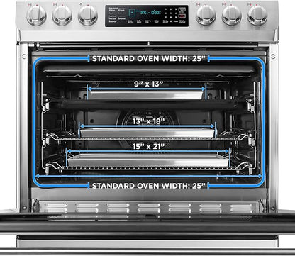 GRIDMANN 13" x 18" Commercial Grade Perforated Aluminum Baking Sheet Pan, Half Size Baking Tray - 6 Pans