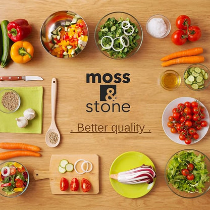 Moss & Stone 3 Cup Mini Food Processor, Strong Vegetable Chopper for Dicing, Chopping, Mincing, & Puree 300 Watts Mini Chopper With 2 Speeds, Perfect Baby Food Processor Black