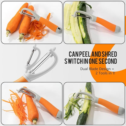Li&Zhao Vegetable Peelers - Potato Peelers Fruit Peeler Veggie Peeler Carrot Peeler Apple Peeler Garlic Peeler kitchen tools Corn Peeler (2 Blades)