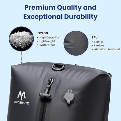 Vacuum Bags for Travel, IP67 Reusable Vacuum Seal Bags for Clothing with Electric Pump, Vacuum Seal Packing cube for Suitcases, Backpack & Travel (1PC+Pump)