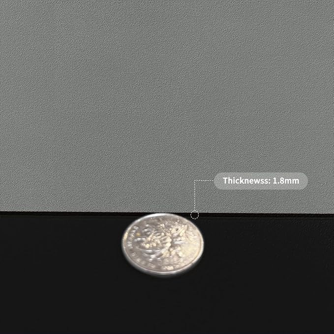 Leather Dresser Cover,1.8mm Thick,14x84 Inch,Dresser Protector Top,Dresser Top Protector,Dresser Cover Top,Dresser Top Cover,Dresser Cover Top for Bedroom.(Black+Gray,14x84)