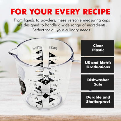 Chef Craft Select Plastic Measuring Cup, 2 Cup, Clear