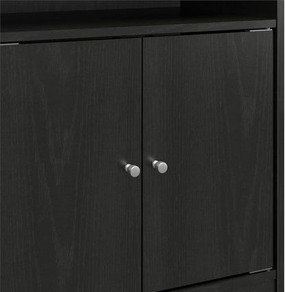 Ameriwood Home Landry Microwave Cart, Black Oak