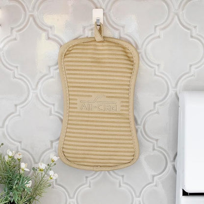 All-Clad Premium Pot Holder & Hot Pad: Heat Resistant to 500 Degrees - 100% Cotton, 10"x6.25" Hot Pad for Kitchen and Barbeque, 4-Pack, Cappuccino