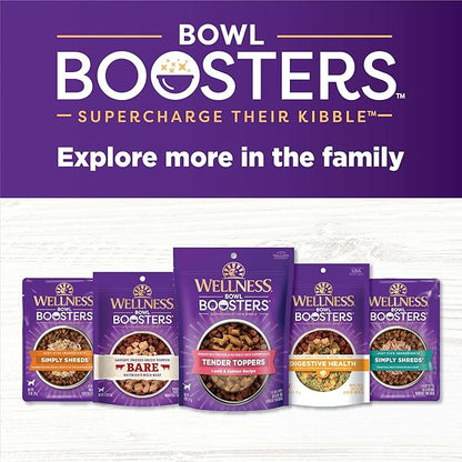 Wellness Bowl Boosters, Dog Food Topper for Small, Medium, & Large Breeds, Grain Free, Natural, Freeze Dried, Heart Health Chicken, 4 Ounce Bag (Pack of 1)