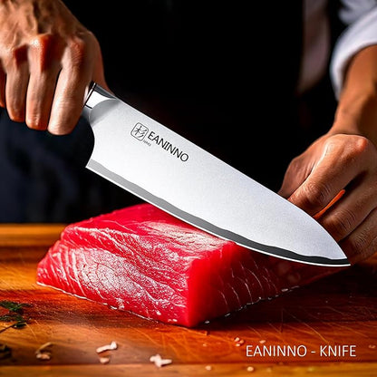 Chef Knife 8 inch Sharp Kitchen Knife, Japanese High Carbon Stainless Steel Cutting Chefs Knife Professional for Meat Vegetable with Bubinga Wood Handle
