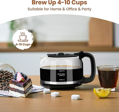 Gevi 10-Cup Grind & Brew Coffee Maker with Built-in Burr Grinder – Programmable Touch Screen, 4-Hour Keep Warm, Permanent Filter, Drip Coffee Machine for Home & Office