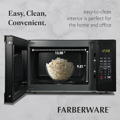 Farberware FMWEI11BKA Microwave, 1.1 Cu. Ft, Black