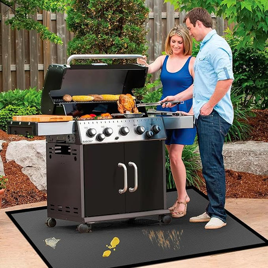 90 ×48 inches Under Grill Mat Fit Blackstone 28in & 36in Griddle/ Griddle Mat for Blackstone, Grill Mat for Outdoor Grill, Grilling Mats BBQ Mats for Grilling to Protect Deck Patio Pavers Gas Grills