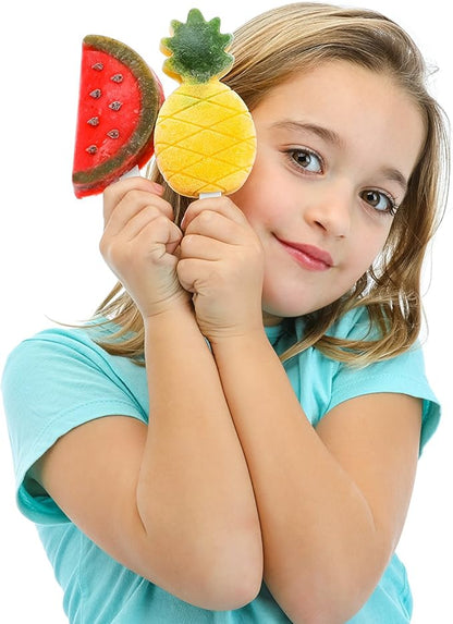 Lékué Set of 4 Tropical Popsicle & Ice Cream Molds + Sticks & Lids | Fun Shape Homemade Freezer Ice Pops | Flexible Platinum Silicone for Easy Fill & Unmold | Reusable & Dishwasher Safe| Multicolor