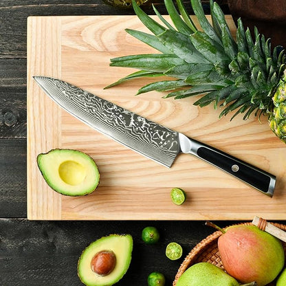 Sunnecko 8 Inch Chef Knife Professional, Sharp Kitchen Knife Damascus Chefs Knife Vg10 High Carbon Stainless Steel