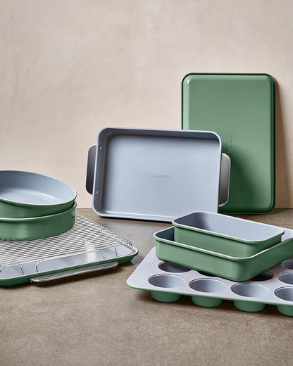 Caraway Non-Stick Ceramic Baking Sheet - Naturally Slick Ceramic Coating - Non-Toxic, PTFE & PFOA Free - Perfect for Baking, Roasting, and More - Large (18" x 13") - Sage