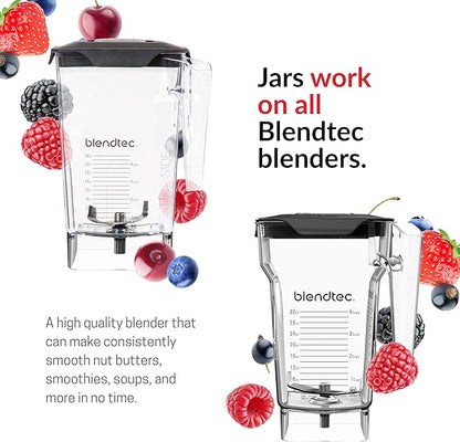 Blendtec Classic 575 Blender- WildSide+ Jar (90oz) and Four Side Jar (75oz) BUNDLE- 4 Pre-programmed Cycles-5-Speeds - Professional-Grade Power-Self-Cleaning - Poppy Red (C575A2319A-AMAZON)