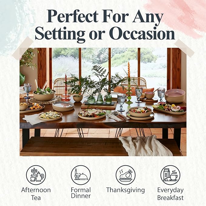 Portmeirion Minerals 10.5" Dinner Plate, Aquamarine (Set of 4) - Modern Stoneware Tableware with Gentle Curves, Durable & Stylish for Dining, Microwave & Dishwasher Safe - Sleek Dinnerware Collection