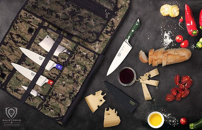 Dalstrong Chef Knife - 8 inch Blade - Gladiator Series - Forged High Carbon German Steel - Razor Sharp Kitchen Knife - Professional Full Tang Knives - Army Green Handle ABS - Sheath - NSF Certified
