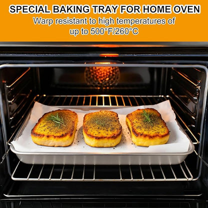 12PCS Stainless Steel 1/8 Sheet Pan, Nonstick Small Cookie Sheet, Small Baking Pans, Toaster Oven Pans, Metal Tray, Stainless Steel Cookie Sheets For Baking, Oven And Dishwasher Safe