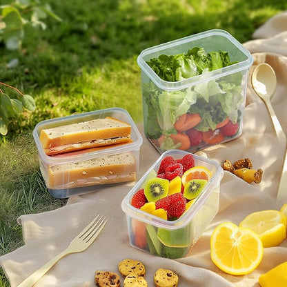 ComSaf Food Storage Containers with Lids Set of 3 (2L/2.1Qt) (1.4L/1.5Qt) (0.8L/0.8Qt), Airtight Food Storage Container, Plastic Canister Sets for Kitchen, Pantry Organizer for Sugar, Cereal and Snack