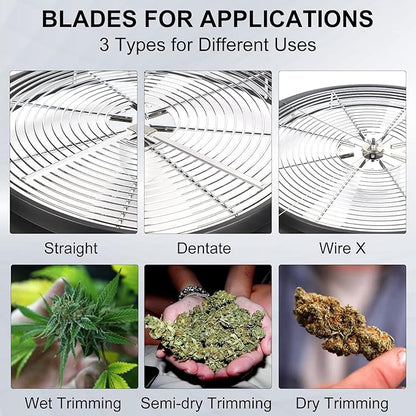 MELONFARM 13 in Bud Leaf Bowl Trimmer, Bowl Trimmer with Switchable Stainless Steel Blades & Clear Visibility Dome, Hand Twist Spin Cutting Bud Trimmer for Buds, Flowers, Hydroponics Plants