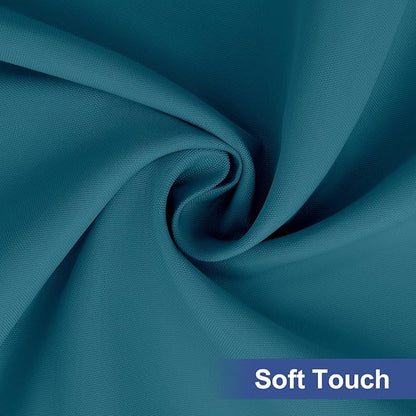 homing Rectangle Table Cloth Cover, Waterproof Polyester Elastic Fitted Tablecloth, Fits for 6 Foot Folding Tables, Washable Table Protector for Picnic, Camping, Outdoor (Peacock Blue, 30" x 72")