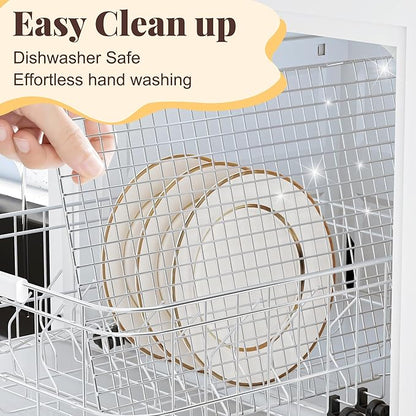 Cooling Racks for Cooking and Baking - 2 PCS 11.65" x 16.85" Grid Wire Baking Rack for Oven Cooking, Baking, Grilling, Roasting - Dishwasher Safe Bacon Rack - Fits Half Sheet Cookie Pan