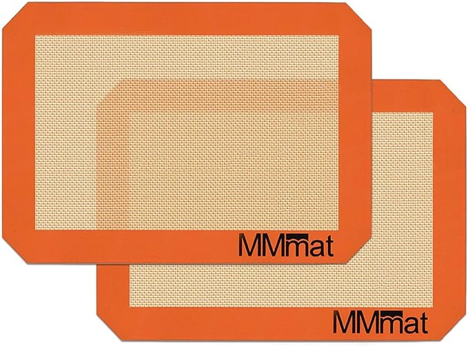 Silicone Baking Mat - Best German Silicone - Non Slip Silicone Baking Sheet, Non Stick Reusable Silicone Mats for Baking, Oven Liner, Counter Mat - 2 Quarter Sheets Baking Mat