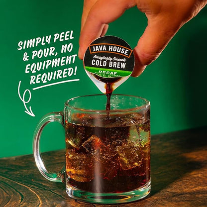 Java House Cold Brew Coffee Concentrate Single Serve Liquid Pods, (6 Count of 1.35 Fl Oz Pods) 8.1 Fl Oz, Pack of 6,Total 36 count