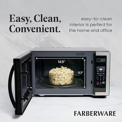 Farberware FMWO11AHTBKB 1.1 Cu. Ft. Countertop Microwave Oven, Stainless Steel