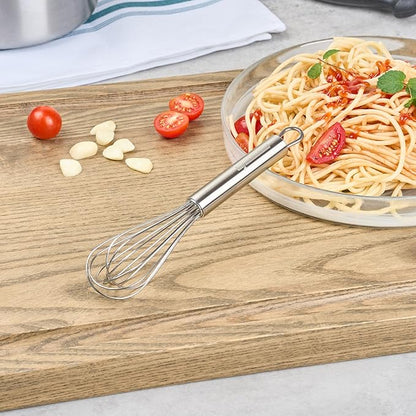 Restaurantware-German Standard 7.3 Inch French Whisk, 1 Dishwashable Kitchen Wire Whisk - Ergonomic Handle, Durable, Stainless Steel French Whip, For Blending, Stirring, Mixing Of Ingredients