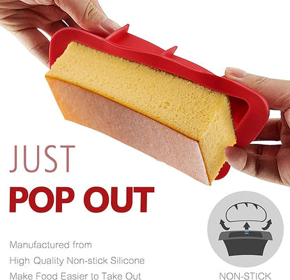 Anaeat Mini Reusable Silicone Bread Pan Set of 3, Non-Stick and Flexible, Safe and Environment Friendly, Multi-Purpose, Easy to Use and Clean, Brand Quality Guarantee