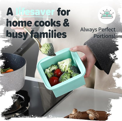 2-Cup Silicone Freezer Trays with Lids – Perfect for Meal Prep, Portion Control, and Easy Freezing-Meal Prep Container Molds for Soup,Leftovers (Multicolors, 4 Pack)