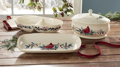Lenox 870601 Winter Greetings Covered Dish, Christmas & Holiday Hosting