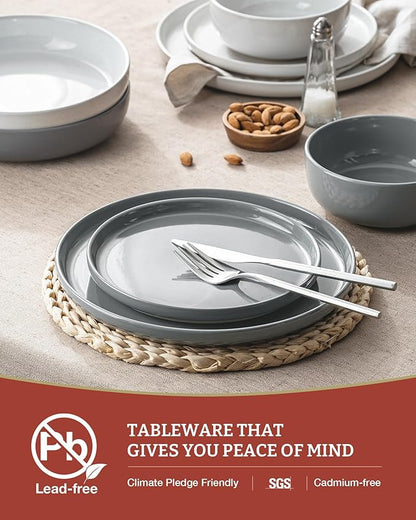 Famiware Milkyway Dinnerware Sets, 24 Piece Dish Set, Plates and Bowls Sets for 8, Multi-color