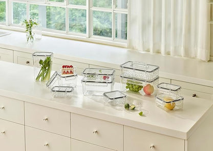 Airtight Food Storage Container With Lid (30.4oz) Leak-Proof Lunch Box | BPA-Free | Meal Prep | Microwave, Freezer and Dishwasher Safe | Kitchen Fridge Organizer Boxes | Fresher Food