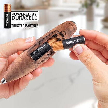 Zulay Kitchen Powerful Milk Frother Wand With 4 AA Duracell Batteries - Ultra Fast Handheld Drink Mixer - Electric Whisk Foam Maker for Coffee, Lattes, Cappuccino, Matcha & Creamer