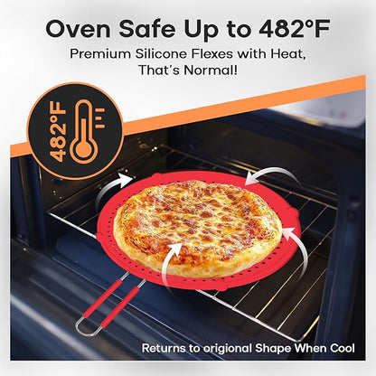 Frying Pan Splatter Screen | USA Brand | 11 Inch Red, Fit Pans (6" to 11") Silicone Grease Splatter Guard for Frying Pan and Stove by Beckon Ware