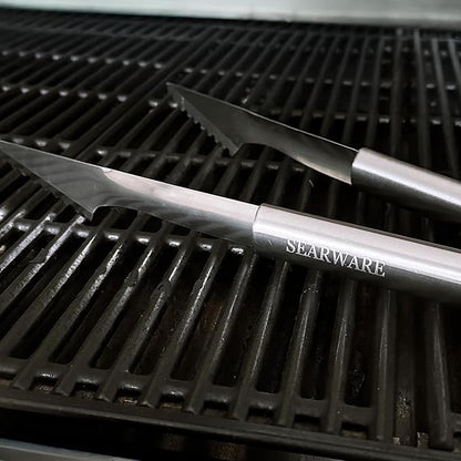 Barbecue Grill Tool Set - Stainless Steel - Strong Durable Design - Heat Resistant Glove & Bristle Free Grill Brush - Thermometer, Meat Injector, & Corn Skewers - Perfect For Smokers & Grills