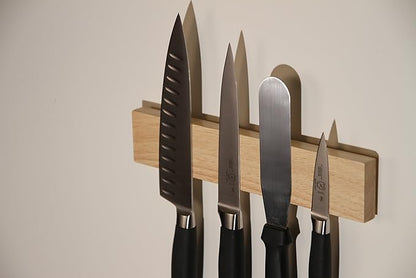 Mercer Culinary Magnetic Bar, 12 x 2-3/8 x 3/4, Rubberwood