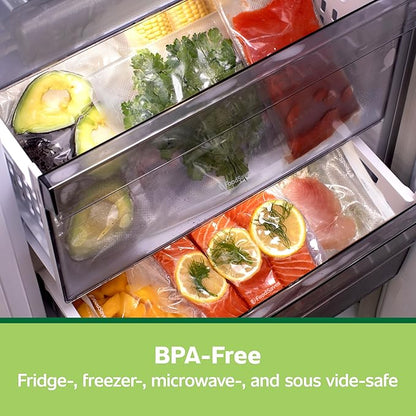 FoodSaver Quart Pre-Cut Vacuum Seal Bags, Easy Use Vacuum Storage Bags, Align to Seal and Tear to Open Vacuum Sealer Storage Bags, 19 Pack