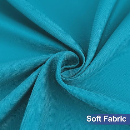 homing Rectangle Table Cloth Cover, Waterproof Polyester Elastic Fitted Tablecloth, Fits for 4 Foot Folding Tables, Washable Table Protector for Picnic, Camping, Outdoor (Teal, 24" x 48")