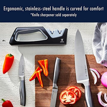HENCKELS Graphite Razor-Sharp 13-pc Knife Set German Engineered Informed by 100+ Years of Mastery, Chefs Knife, Black/Stainless