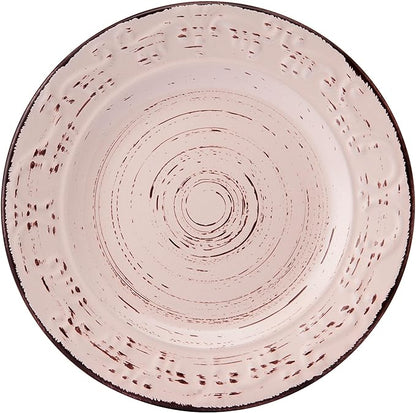 Pfaltzgraff Trellis Pink 12 Piece Dinnerware Plate Bowl Set, Service for 4