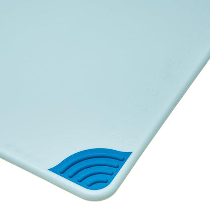 San Jamar Saf-T-Grip Plastic Cutting Board with Safety Hook, 18" x 24" x 0.5", Blue