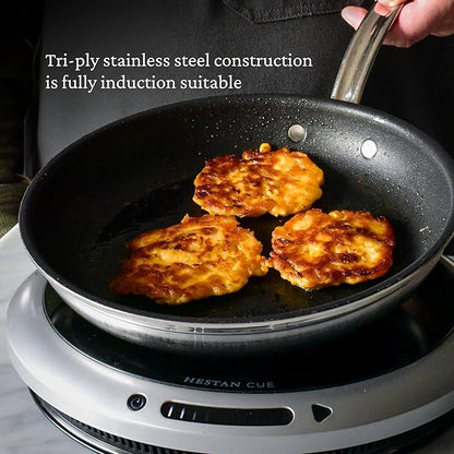 Hestan ProBond Forged TITUM - Professional Clad Stainless Steel, Nonstick, Frying Pan Set (8.5'' & 11''), Induction Compatible, Made without PFOAs