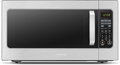 Toshiba ML-EM62P(SS) Large Countertop Microwave with Smart Sensor, 6 Menus, Auto Defrost, ECO Mode, Mute Option & 16.5" Position Memory Turntable, 2.2 Cu Ft, 1200W, Stainless Steel