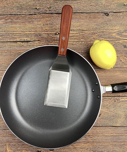 Metal Spatula for Cast Iron Skillet Grill Stainless Steel Spatula for Burger, Fish Turner Griddle Spatula, Spachulas Egg Flipper, Flat Top Metal Spatula for Cooking BBQ