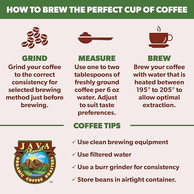 Low Acid Organic Coffee – Whole Bean, Mold-Free & Stomach Friendly by Java Planet, Sumatran Single Origin Coffee, Dark Roast, Smooth Full Flavored, 1LB Bag