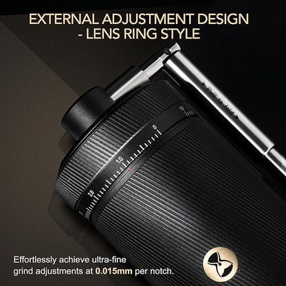 TIMEMORE Chestnut S3 Coffee Grinder with External Point to Point Precision Digital Adjustment, Stainless Steel S2C890 Burr, 30g Capacity, Suitable for Travel/Camping.(S3 Black)